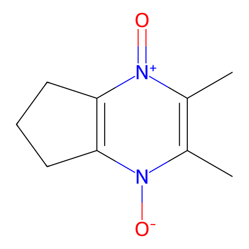 2,3-dimethyl-6,7-dihydro-5H-cyclopenta[b]pyrazine 1,4-dioxide structure
