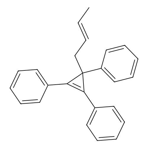 [3-(2-Butenyl)-2,3-diphenyl-1-cyclopropen-1-yl]benzene structure