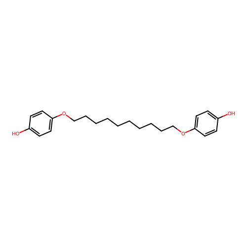 1,10-Di(4-hydroxy-phenoxy) decane structure