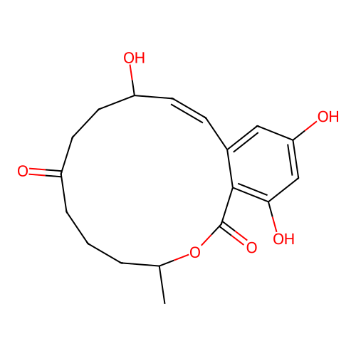 1H-2-Benzoxacyclotetradecin-1,7(8H)-dione, 3,4,5,6,9,10-hexahydro-10,14,16-trihydroxy-3-methyl- structure