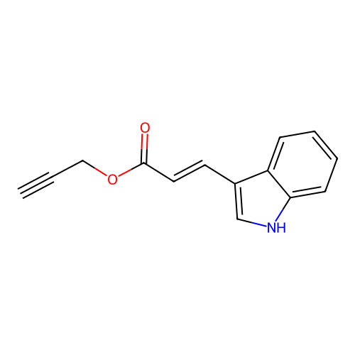 2-Propenoic acid, 3-(1H-indol-3-yl)-, 2-propynyl ester, (E)- structure