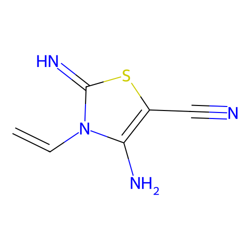 4-Amino-2-imino-3-vinyl-1,3-thiazoline-5-carbonitrile structure
