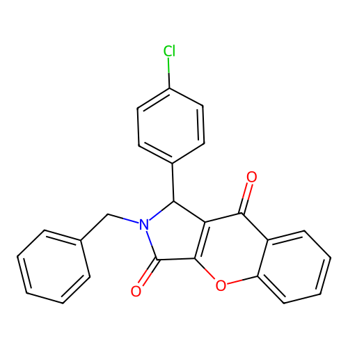 2-Benzyl-1-(4-chlorophenyl)-1,2-dihydrochromeno[2,3-c]pyrrole-3,9-dione structure