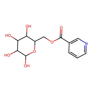 alpha-D-Glucopyranose, 6-(3-pyridinecarboxylate) structure