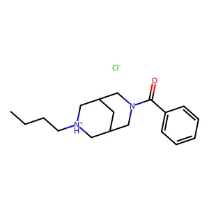 3,7-Diazabicyclo(3.3.1)nonane, 3-benzoyl-7-butyl-, hydrochloride structure