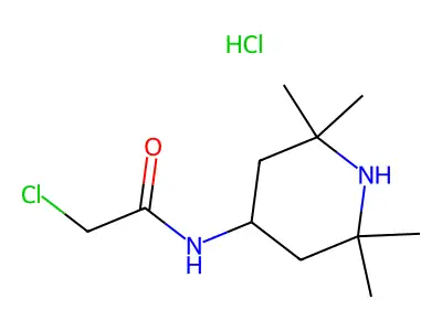 2-chloro-N-(2,2,6,6-tetramethylpiperidin-4-yl)acetamide structure