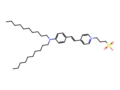 3-[4-[2-[4-(Didecylamino)phenyl]ethenyl]pyridin-1-ium-1-yl]propane-1-sulfonate structure