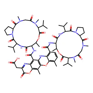 3,10-Dihydroactinomycin D 3-carboxymethyloxazinone structure