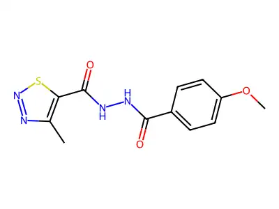 4-Methyl-1,2,3-thiadiazole-5-carboxylic acid 2-(4-methoxybenzoyl)hydrazide structure