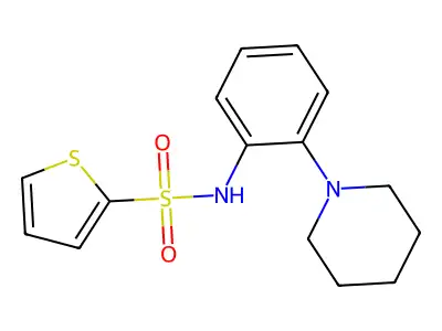 N-[2-(piperidin-1-yl)phenyl]thiophene-2-sulfonamide structure