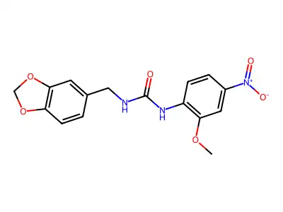1-(1,3-Benzodioxol-5-ylmethyl)-3-(2-methoxy-4-nitrophenyl)urea structure