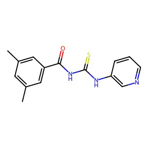 3,5-dimethyl-N-(pyridin-3-ylcarbamothioyl)benzamide structure