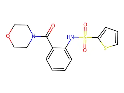 N-[2-(morpholine-4-carbonyl)phenyl]thiophene-2-sulfonamide structure