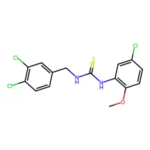 1-(5-Chloro-2-methoxyphenyl)-3-[(3,4-dichlorophenyl)methyl]thiourea structure