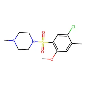 1-((5-Chloro-2-methoxy-4-methylphenyl)sulfonyl)-4-methylpiperazine structure