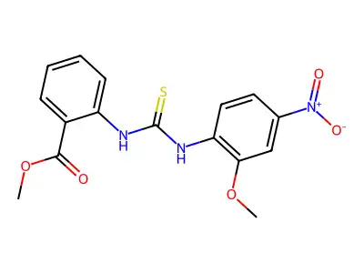 Methyl 2-{[(2-methoxy-4-nitrophenyl)carbamothioyl]amino}benzoate structure