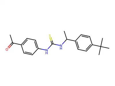 1-(4-Acetylphenyl)-3-[1-(4-tert-butylphenyl)ethyl]thiourea structure