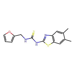 1-(5,6-Dimethyl-1,3-benzothiazol-2-yl)-3-(furan-2-ylmethyl)thiourea structure
