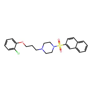 1-[3-(2-Chlorophenoxy)propyl]-4-naphthalen-2-ylsulfonylpiperazine structure