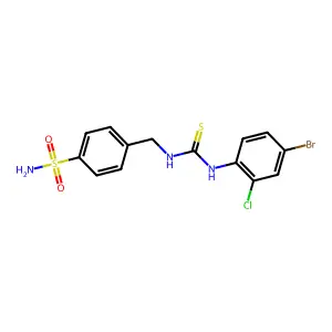 1-(4-Bromo-2-chlorophenyl)-3-[(4-sulfamoylphenyl)methyl]thiourea structure
