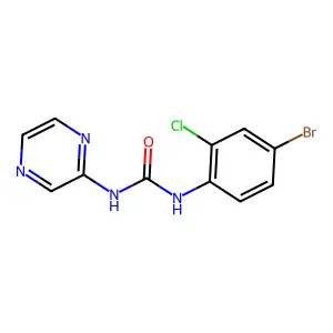 1-(4-Bromo-2-chlorophenyl)-3-pyrazin-2-ylurea structure