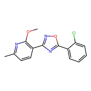 3-[5-(2-Chlorophenyl)-1,2,4-oxadiazol-3-yl]-2-methoxy-6-methylpyridine structure