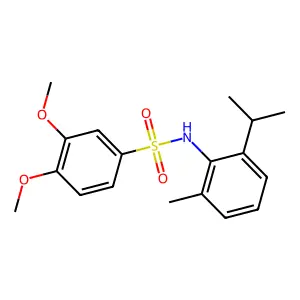 3,4-dimethoxy-N-(2-methyl-6-propan-2-ylphenyl)benzenesulfonamide structure