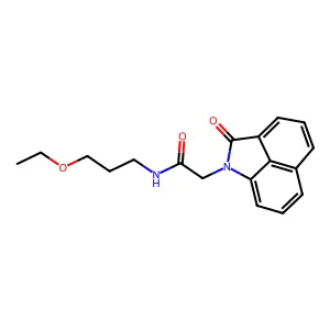 N-(3-ethoxypropyl)-2-(2-oxobenzo[cd]indol-1(2H)-yl)acetamide structure
