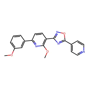 3-[2-Methoxy-6-(3-methoxyphenyl)pyridin-3-yl]-5-pyridin-4-yl-1,2,4-oxadiazole structure