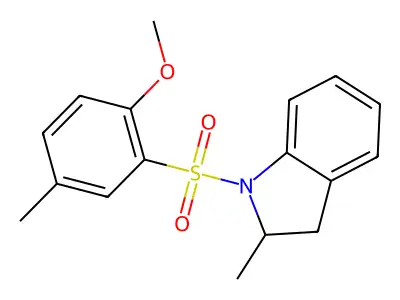 1-[(2-Methoxy-5-methylphenyl)sulfonyl]-2-methylindoline structure