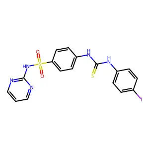 1-(4-Iodophenyl)-3-[4-(pyrimidin-2-ylsulfamoyl)phenyl]thiourea structure