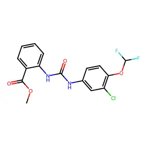 Methyl 2-({[3-chloro-4-(difluoromethoxy)phenyl]carbamoyl}amino)benzoate structure