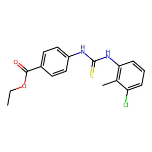 Ethyl 4-{[(3-chloro-2-methylphenyl)carbamothioyl]amino}benzoate structure