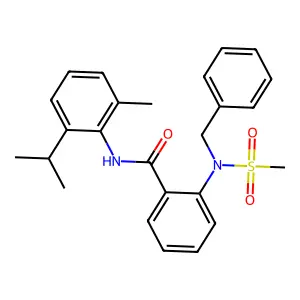 2-[benzyl(methylsulfonyl)amino]-N-(2-methyl-6-propan-2-ylphenyl)benzamide structure