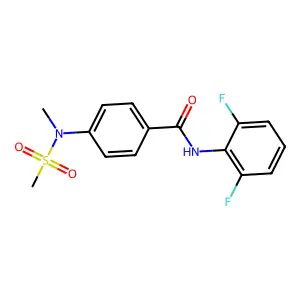 N-(2,6-difluorophenyl)-4-[methyl(methylsulfonyl)amino]benzamide structure