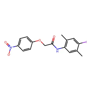N-(4-iodo-2,5-dimethylphenyl)-2-(4-nitrophenoxy)acetamide structure