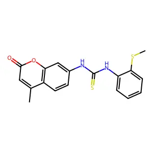 1-(4-Methyl-2-oxochromen-7-yl)-3-(2-methylsulfanylphenyl)thiourea structure