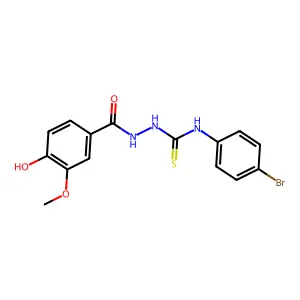 1-(4-Bromophenyl)-3-[(4-hydroxy-3-methoxybenzoyl)amino]thiourea structure