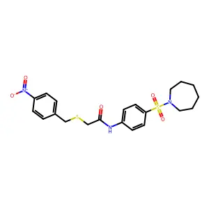 N-[4-(azepan-1-ylsulfonyl)phenyl]-2-[(4-nitrophenyl)methylsulfanyl]acetamide structure
