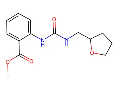 Methyl 2-({[(tetrahydro-2-furanylmethyl)amino]carbonyl}amino)benzoate structure