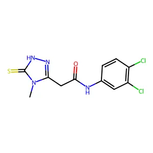 N-(3,4-dichlorophenyl)-2-(4-methyl-5-sulfanyl-4H-1,2,4-triazol-3-yl)acetamide structure