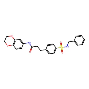 3-[4-(benzylsulfamoyl)phenyl]-N-(2,3-dihydro-1,4-benzodioxin-6-yl)propanamide structure