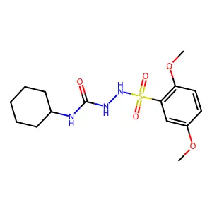 1-Cyclohexyl-3-[(2,5-dimethoxyphenyl)sulfonylamino]urea structure