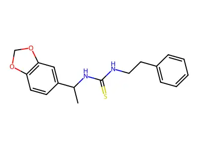 1-[1-(1,3-Benzodioxol-5-yl)ethyl]-3-(2-phenylethyl)thiourea structure