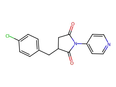3-(4-Chlorobenzyl)-1-(pyridin-4-yl)pyrrolidine-2,5-dione structure