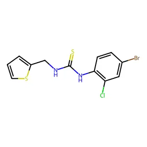 1-(4-Bromo-2-chlorophenyl)-3-(thiophen-2-ylmethyl)thiourea structure