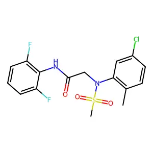 2-(N-(5-Chloro-2-methylphenyl)methylsulfonamido)-N-(2,6-difluorophenyl)acetamide structure