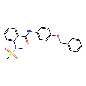 2-[methyl(methylsulfonyl)amino]-N-(4-phenylmethoxyphenyl)benzamide structure