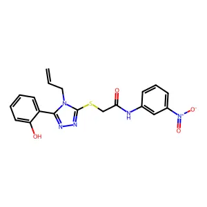 2-{[5-(2-hydroxyphenyl)-4-(prop-2-en-1-yl)-4H-1,2,4-triazol-3-yl]sulfanyl}-N-(3-nitrophenyl)acetamide structure