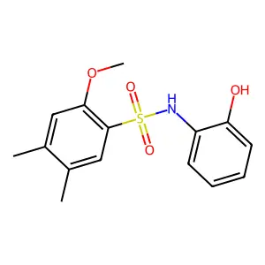 N-(2-hydroxyphenyl)-2-methoxy-4,5-dimethylbenzenesulfonamide structure